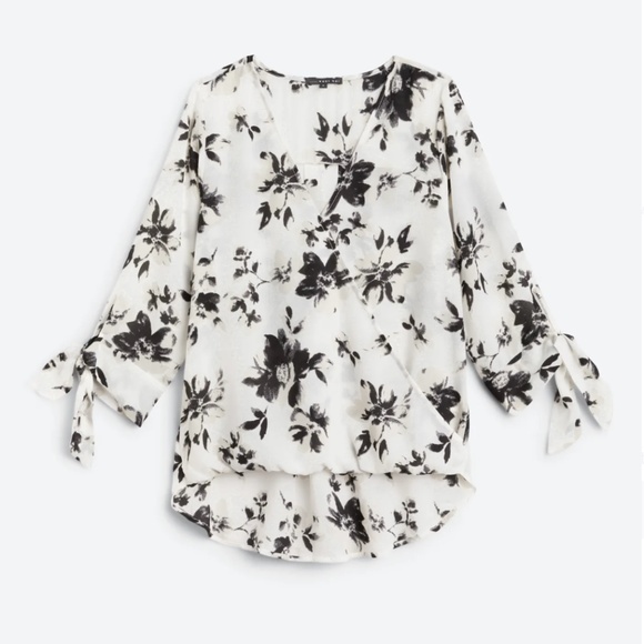 WEST KEI - Allan Surplice Tie Sleeve High-Low Blouse (Stitch Fix) - Picture 5 of 5